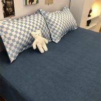Seta de Cama Nórdica Azul a Cuadros 220x240 Funda de Edredón 3/4 Piezas Juego de Ropa de Cama con Diseño a Cuadros Tamaño 200x230 - details 14