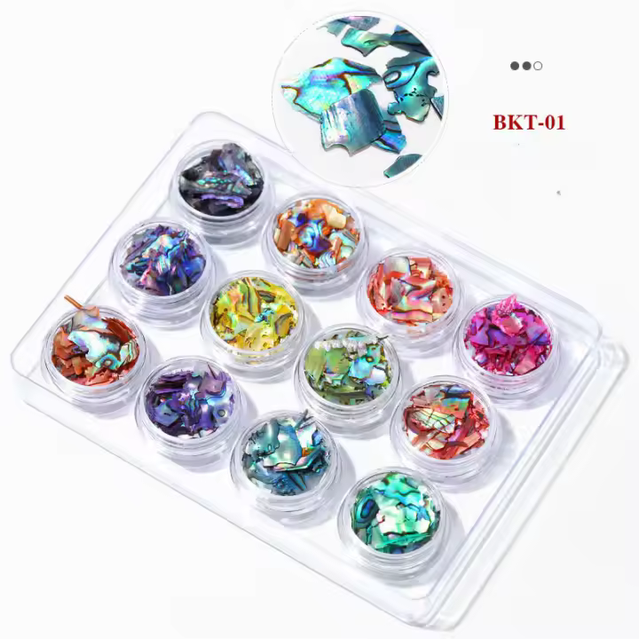 Pegatinas De Arte De Uñas Decoración De Conchas Decoración Uñas 12 Cajas - 1