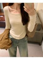 Camiseta ajustada de algodón para mujer, Top corto de manga larga, camiseta Sexy blanca Y2k para primavera y otoño - details 46
