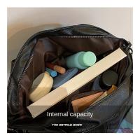 Bolso De Hombro Negro Grande Para Mujer, Bolso De Compras Grande, Bolso Cruzado De Cuero Suave De Alta Calidad Y Color Sólido, Bolso De Viaje Para Mujer - details 5