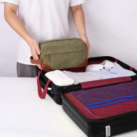 Bolsa de aseo colgante para hombre, bolsa de afeitar de lona resistente al agua con gran capacidad para viaje - details 1