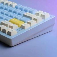 Conjunto de temas semitransparentes, azul y rosa, PBT ABS, perfil de cereza, 129 teclas, teclas personalizadas para accesorios de teclado nical - details 3