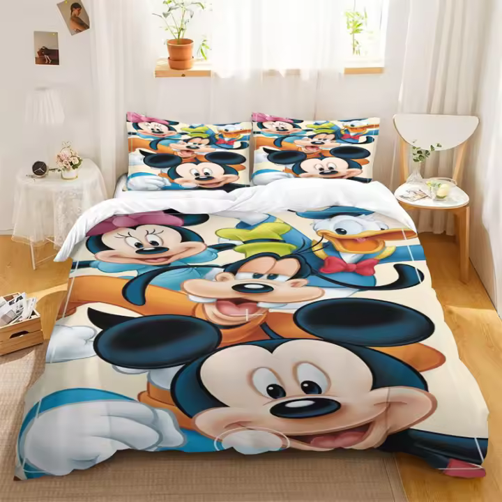 Juego de Ropa de Cama de Ratón Cómodo Cubierta de Edredón, Funda de Almohada, Ropa de Cama para Niños y Adultos - 1