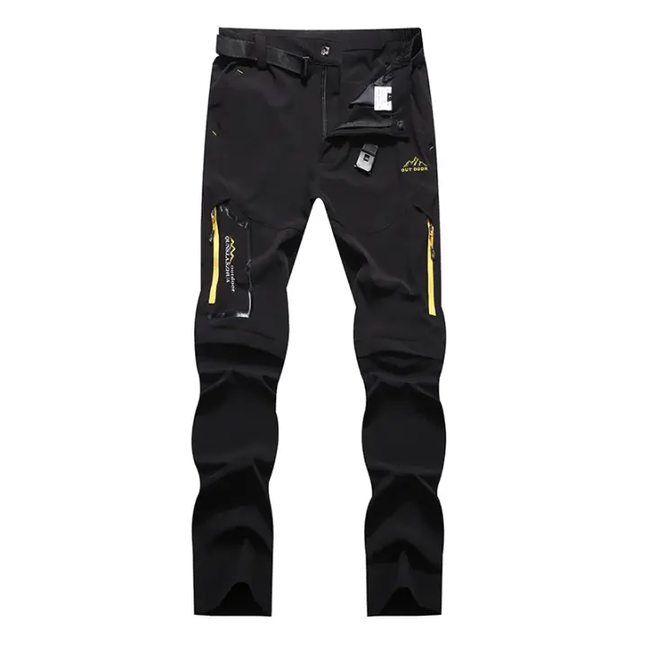 Pantalones de pesca ligeros convertibles para senderismo para hombre, impermeables, de secado rápido, ed - 1