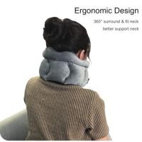 Almohada de viaje inflable en forma de U, almohadilla suave plegable para reposacabezas, ahorra espacio, cómoda almohada para dormir, vértebra Cervical, coche - details 11