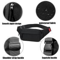 Cintura universal para hombres y mujeres Bolso cruzado de moda de color sólido - details 6