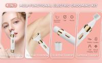 Maquinilla de afeitar eléctrica para mujer, afeitadora eléctrica 4 en 1 para mujer, recortadora de bikini, depilación púbica, afeitadora indolora húmeda y seca para piernas, axilas, cejas, cara, nariz y bikini, kit de aseo para mujeres - details 1