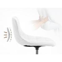 WOLTU Taburete Tocador, Silla Escritorio Ergonomica, Taburete con Respaldo, Altura Ajustable