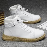 Zapatos de piel de moda para hombre, botas altas estilo Chelsea, impermeables, cómodas, con plataforma, 2025 - details 8
