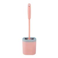 Juego de estantes para cepillos de limpieza de baño e inodoro, mango largo, silicona suave, diseño de Color sostenible, caja de embalaje de muestra - details 2