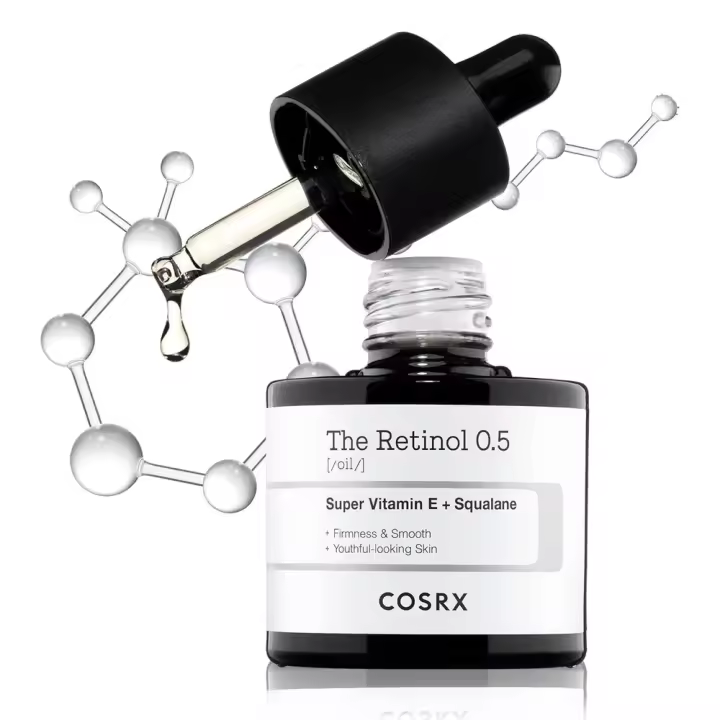 COSRX Retinol 0.5 Oil, suero antienvejecimiento con tratamiento facial con retinoide al 0,5%, reduce las arrugas, líneas finas, signos de envejecimiento, suave - 1