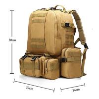 Mochila táctica de 55L 4 en 1 para hombre, bolsa deportiva Molle para exteriores, senderismo, escalada, Mochila de asalto impermeable - details 1