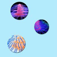 Acuario de silicona para paisajismo, plantas acuáticas artificiales coloridas con efecto fluorescente, árbol de Navidad suave, Coral, mesa - details 12