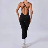Conjunto de gimnasio para mujer mejorado con acolchado, traje de yoga, ropa deportiva, azul marino beige, 2024 - details 28