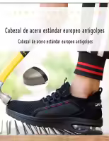 Zapatos De Trabajo Transpirables Para Hombres Zapatos De Seguridad A Prueba De Pinchazos Y Destrozos... Botas De Protección - details 5