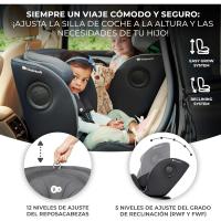 Silla de coche ajustable 360º I-SIZE 40-150 cm Isofix Silla de bebé para niños Negro - details 8