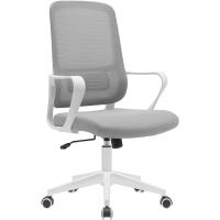 Silla de escritorio ergonómica con ruedas giratorias antiarañazos, respaldo de tela transpirable y soporte lumbar, sillón de estudio u oficina, ajuste de altura del gas 98-108 cm (azul y - details 13