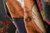 Cárdigans de estilo Harajuku para mujer, ropa de dibujos animados, suéteres informales con retales estampados, cárdigans Punk sueltos, invierno, 2023 - details 11