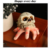 Halloween cráneo simulación mano horror jardín de resina adornos fantasma festival esqueleto concha fantasma mano parodia Decoración - details 0