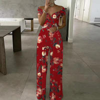 Mono de mujer de pierna ancha estampado, moderno y elegante, novedad de 2025 - details 4
