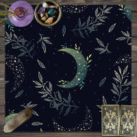 1 mantel de Tarot, tela de altar, fase lunar, sol, cielo estrellado, flores, brujería, accesorios de decoración ritual de altar - details 8