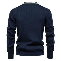 cárdigan de algodón para hombre, suéter con cuello en V y botones, suéteres casuales de punto para jóvenes para hombres - details 3
