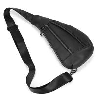 Bolso de pecho de cuero de vaca suave para hombres, paquete de pecho de cuero genuino, bandolera pequeña, bolso antirrobo, café - details 29