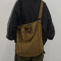 Bolso bandolera de estilo japonés retro para hombre - Bolso de hombro versátil e informal para viajeros en color sólido - details 5