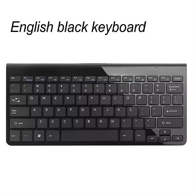 Teclados inalámbricos Mini USB Delgado, teclado externo compacto para computadora portátil, tableta, Windows, PC de escritorio - 1