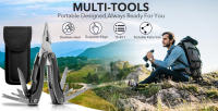 Cuchillo Plegable Portátil de Acero Inoxidable Multiherramienta de 15 Herramientas para Supervivencia al Aire Libre Corta Cables, Alicates, Sierra de Plegado - details 0