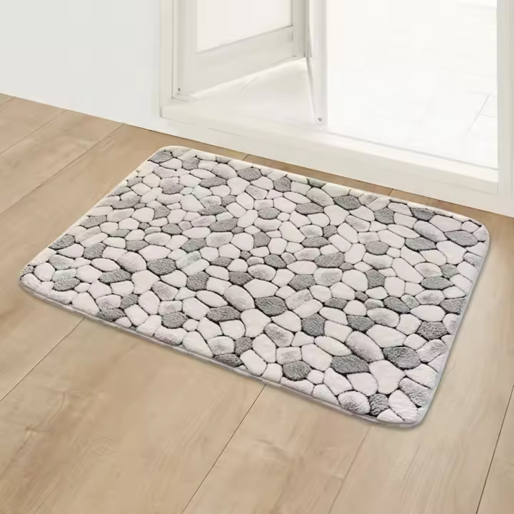 Alfombrilla antideslizante para suelo de dormitorio, Felpudo de lana de Coral para entrada del hogar, cocina, baño, decoración de puerta, baño y ducha - 1