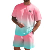 Conjunto Casual de Moda para Hombres Camiseta de Cuello Redondo y Pantalones Cortos - details 5
