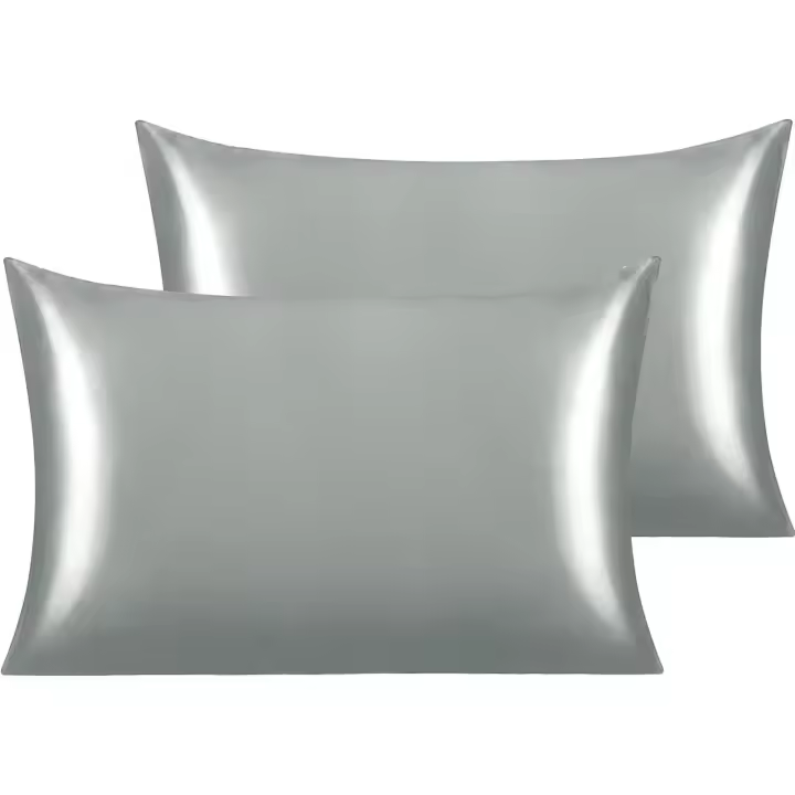 Fundas de Almohada de Satén Suaves y Refrescantes Paquete de 2 con Cierre de Sobre Similar a Seda - 1