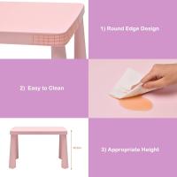 Juego de Mesa y Silla Infantil, Mesa con 2 sillas de plástico para niños, Conjunto de pupitres de Actividades para niños, Set de Mueble Infantil de 3 Piezas, Apto para 1-7 años (Azul) - details 18