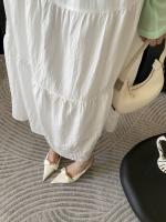 Nuevo temperamento de cabeza puntiaguda de satén, tacones altos, moda para mujer, lazo de perlas, bolsa de tacón fino, sandalias para la cabeza - details 13