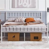 Cama de Metal Moderno con Marco Tamaño Individual/Doble Diseño Juvenil para Dormitorio y Habitación de Invitados Blanco Tamaño 90 x 190 cm - details 70
