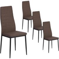 Sillas de Comedor Juego de 4 Sillas de Metal para Cocina, Silla de Mesa Comoda Silla con Asiento Tapizado, Negro - details 133
