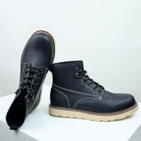 Botas de hombre versátiles de moda americana de cuero británico para exteriores con suela gruesa - details 10