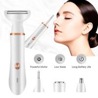 Depiladora multifuncional 5 en 1 para mujer, afeitadora para cara, nariz, pierna, axila, Bikini, recortadora de pelo, maquinilla de afeitar, resistente al agua, recarga USB - details 15