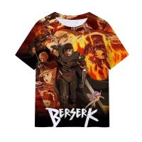 Camiseta con estampado 3D de Anime Berserk Guts para hombre y mujer, camiseta de manga corta de talla grande, Haruku Y2k deportivo de secado rápido y transpirable - details 6