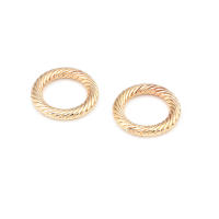 Anillo de Cierre Redondo de Brasso Dorado Mate Joyería de Alta Calidad - details 50
