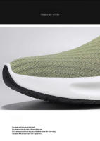 Zapatillas de deporte de moda de los hombres de malla transpirable Flyweave suela suave estiramiento al aire libre zapatos casuales zapatos para correr - details 5