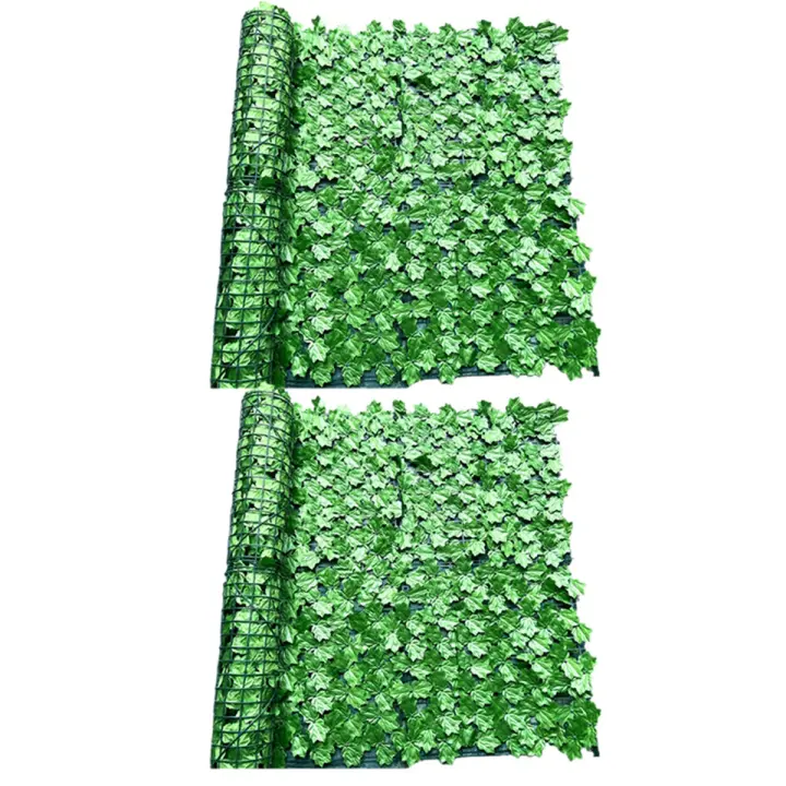 Verde - Valla Simulada Decoración de Plantas Verdes Hojas Artificiales - 1