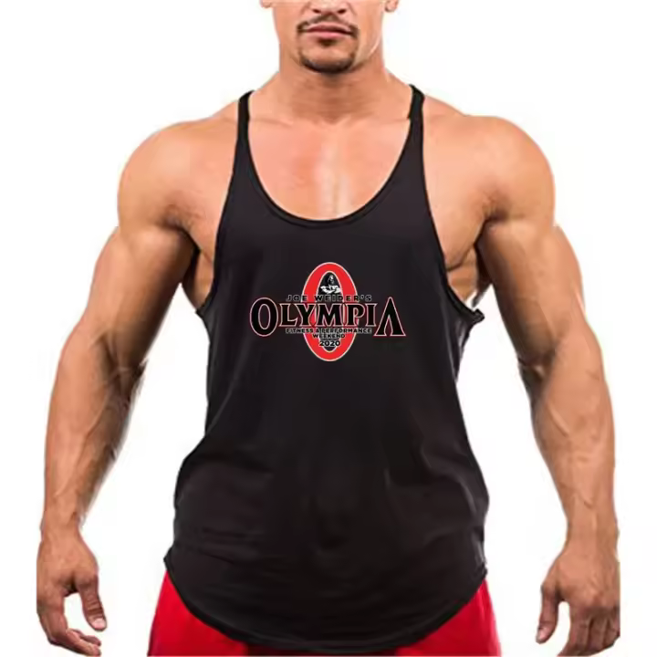 Camiseta deportiva de baloncesto a la moda para hombre, ropa de entrenamiento con cuello redondo, chaleco holgado, camiseta informal sin mangas Unisex, diseño de cuello redondo - 1