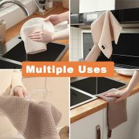 Toalla de algodón, paño de cocina suave y absorbente, trapos para platos de cocina, panal, toalla de lavado de cara transpirable, paño de limpieza del hogar, paño de lavado - details 4