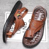 Sandalias de verano al aire libre para hombre, zapatos de oficina de verano, sandalias informales antideslizantes para hombre, color negro - details 5