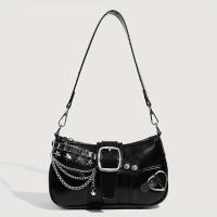 Bolso cruzado inspirado en Y2K Diseño único de platino, cierre magnético, encaminado en poliéster, ideal para estilo de calle y fiestas - details 0