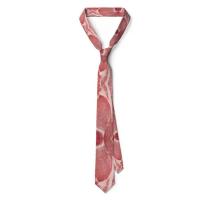 Corbata con diseño de estilo de carne de 8cm, corbata ajustable estrecha con estampado de comida caliente, corbata interesante atada a mano con estampado de comida de carne, camisa para hombre - details 3