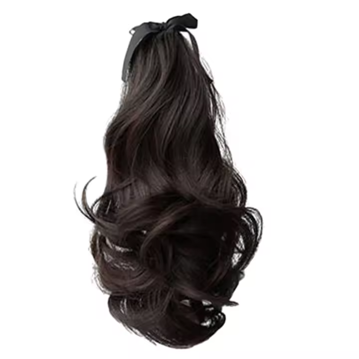 Pelucas de Fibra Química Natural Estilo de Cola Alta para Mujeres Uso Diario Pelucas Coloridas - 1