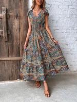 Vestido largo de estilo bohemio, ropa de mujer, vestido con vuelo grande transfronterizo, venta de liquidación, precios negociables al por mayor - details 1